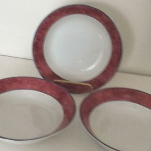 🍴🍽Sakura Malaga Stoneware cereal Soup Bowls 3🍽